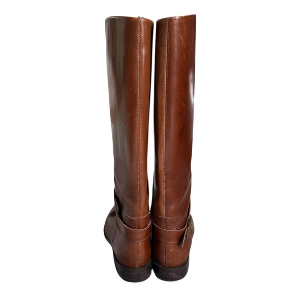 Vintage Etienne Aigner Womens Riding Boot Sz 7.5 Brown Leather Equestrian Preppy - Picture 9 of 14